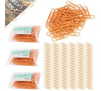 Graffette, 180 Pezzi Piccole Dimensioni 29mm Portatili a Forma di Graffette Arancioni Graffette Spille Carine per File di Fatture Sistemare Materiale Scolastico per Ufficio a Casa