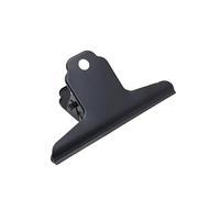 Graffette, 2 pezzi da 10 cm, raccoglitore di grandi dimensioni, in metallo, argento, for clip portacarte for carta velina(Black)