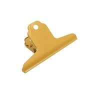 Graffette, 2 pezzi da 10 cm, raccoglitore di grandi dimensioni, in metallo, argento, for clip portacarte for carta velina(Yellow-)