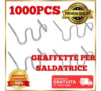 Graffette Caldo per Saldatura Plastica x1000PCS da 0,8 Mm/0,6mm Graffette Accia