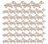 Graffette colorate a forma di bassotto, 40 pezzi Graffette a Forma Di Animale, graffette con motivo cane, forniture per ufficio, Cane Graffette Decorative da Ufficio, Clip Fermagli per Carta di Cane
