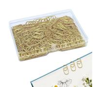 Graffette da Carta,Mini Segnalibri Metallici a Forma Amorosa 200 Pezzi,Organizer per Ordinare Documenti e Appunti - per Ufficio, Scuola, Casa, Scrivania, Organizer e Dormitorio