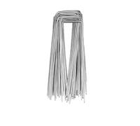 Graffette da giardino tipo U con cuscinetti Pali for tubi for recinzione in metallo Punte for paesaggio zincate for trattenere i chiodi for barriere di terra dei prati(Peg 10pcs)