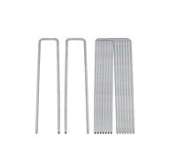 Graffette for Terreno Graffette for Paesaggio 100 Pezzi, Terreno for zolle paesaggistiche for Prato, Copertura for barriera, Perni a U for carichi Pesanti in(Dia 3.mm-4x20cm/0.12-1.6X7.9)