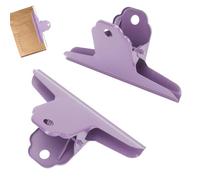 Graffette grandi per, 2 pezzi Forte presa per cartelle da ufficio di grandi dimensioni Clip per cerniera in metallo Morsetti per ufficio domestico, 3,9 X 2,2 X 1,5 pollici (Viola)