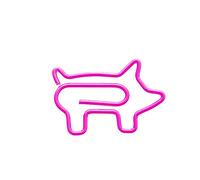 Graffette in metallo, a forma di maiale, con segnalibri, per ricevute, documenti, classificazione, organizzatore da scrivania, colore rosa, 2,9 cm x 1,8 cm, 10 pezzi, durevoli e p