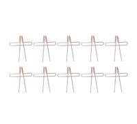 Graffette in oro rosa, graffette in metallo per ufficio scuola, 10 piccole pinze per diario da 3,5 pollici, clip creative con metallo placcato per la creazione di biglietti di