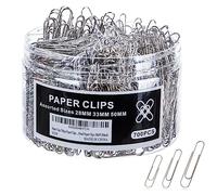 Graffette per carta, 700 pezzi, misure assortite, grandi, piccole, graffette (700 pezzi)