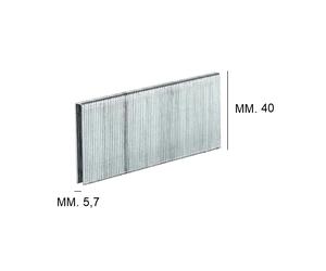 GRAFFETTE PUNTI PER FISSATRICE PNEUMATICA H. 40X5,7 MM. EINHELL 3000 GRAFFETTE