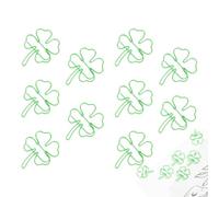 Graffette Verdi, fermacavi per raccoglitore, confezione da 10 fascette a forma di foglia verde, 2,8 cm, segnalibri per forniture scolastiche e per ufficio