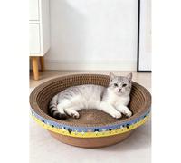 Graffiatoio per gatti a forma di ciotola extra large - realizzato in carta ondulata, resistente all'usura e privo di polvere, salvaspazio, adatto per gatti di tutte le dimensioni, include erba gatta i