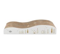 Graffiatoio per gatti Trixie Xmas - L 43,5 x P 8 x H 20 cm, bianco/oro