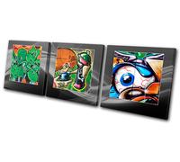 Graffiti Abstract Funky TREBLE TELA parete arte foto stampa