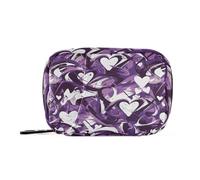Graffiti Art Abstract Purple White Hearts Medical Bag con scomparti staccabili attaccabile Medicine bagsvitamin Travel case