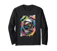 Graffiti Art Astronauta Casco Cosmonauta Scienza Spazio Maglia a Manica
