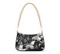 Graffiti Art Black Flowers trendy catena borse a tracolla per le donne borse per le donne per le signore