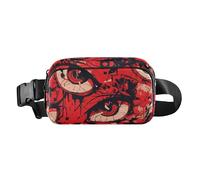 Graffiti Art Red Evil Eyes Borsa a tracolla a marsupio alla moda per piccoli uomini d'affari multifunzione con tracolla regolabile per viaggi palestra lavoro bolso de lado coppia, graffiti, arte,