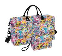 Graffiti Art Trend Play Stickers Travel Tote Bag Travel Weekender Gear Bag Gym Bag con Toiletry Bag per Yoga Impermeabile