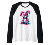 Graffiti Arte Fusa Coniglio Coniglietto Conigli Coniglie Maglia con Maniche Raglan
