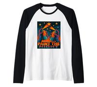 Graffiti Artist Paint The Night Design Maglia con Maniche Raglan