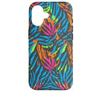 graffiti astratti blu rosa arancione verde illustrazione Custodia per iPhone 16