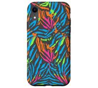 graffiti astratti blu rosa arancione verde illustrazione Custodia per iPhone XR
