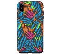 graffiti astratti blu rosa arancione verde illustrazione Custodia per iPhone XS Max