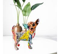 Graffiti Chihuahua Statue Dog Figurine Resin Art Artwork per Cabinet Room