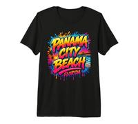 Graffiti Colorati di Panama City Beach Florida Maglietta Premium