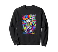 Graffiti Cool Cat Illustration Novelty Graphic Designs Felpa