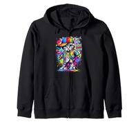 Graffiti Cool Cat Illustration Novelty Graphic Designs Felpa con Cappuccio