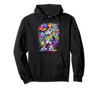 Graffiti Cool Cat Illustration Novelty Graphic Designs Felpa con Cappuccio