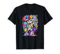 Graffiti Cool Cat Illustration Novelty Graphic Designs Maglietta