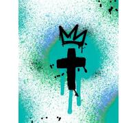 Graffiti Crowned Cross Notebook - College Ruled | 7.5" x 9.25", 100 Pages: Prayer Journal by Vine Street Design Company