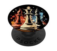 Graffiti dell'alfiere e del re degli scacchi PopSockets PopGrip Adesivo