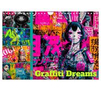 Graffiti Dreams - Cyberpunk Streetart (Wandkalender 2027 DIN A4 quer), CALVENDO