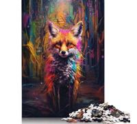 Graffiti Fox Street Art Jigsaw Puzzle Impossible 1000Pcs Decorazione Per La Casa. Giochi Rilassamento E Intelligence Per Adulti E Ragazzi Da 14 Anni 1000pcs (75x50cm)