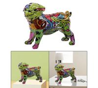 Graffiti Francese Bulldog Animale Della Resina Statua Del Cane Scultura