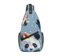 Graffiti Giant Panda Crossbody Borsa a tracolla Viaggio Petto Pack Sling Zaino per Uomo Escursionismo Daypack