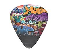 Graffiti Hip Hop* Plettri per chitarra Confezione da 12, Sensazione confortevole, Bordi lisci, Abrasione, Adatto per chitarra, Ukulele, ecc.