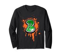 Graffiti Lettera B Drip Street Art Design Maglia a Manica