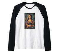 Graffiti Mona Lisa Pop Art - Colorful Street Art Masterpiece Maglia con Maniche Raglan