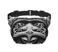 Graffiti nero e bianco stampato multifunzionale marsupio unisex trendy messenger bag viaggio sport storage bag