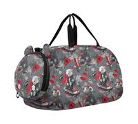 Graffiti Red Cool Koala Gym Duffel Bag con scomparto per scarpe leggero borsone da viaggio con cinghia regolabile per spiaggia borse da nuoto piscina sport bolsos de viaje para hombre