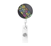 Graffiti Skateboard bobina retrattile clip lavoro Badge Holder leggero plastica nome titolare ID badge clip per infermieri ufficio regali