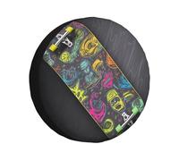 Graffiti Skateboard Copertura della Ruota di Ricambio Impermeabile Antipolvere Auto Protezioni Portatile per RV SUV Camion Rimorchi Da Viaggio Accessori 17