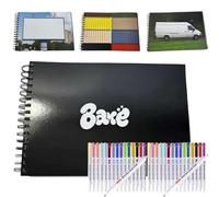 Graffiti Sketchbook: Carta riciclata da 90 kg - Senza sbavature, Creativity Bare Graffiti Sketchbook con 180 paesaggi urbani reali, Quaderno di Street Art di livello professionale (C)
