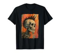 Graffiti Skull Biker Rocker Punk Horror Teschio Vintage Maglietta