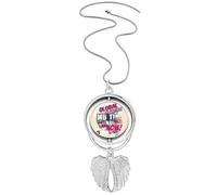 Graffiti Street - Collana con ciondolo a forma di ali d'angelo con parole colorate