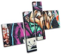 Graffiti Street Urban Grunge Canvas Artwork Picture Print Decorative Photo Wall